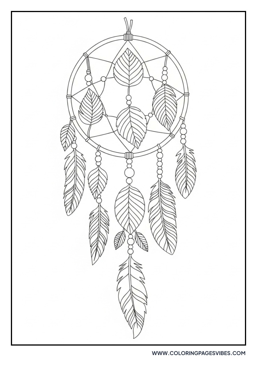Detailed Leaf Dream Catcher