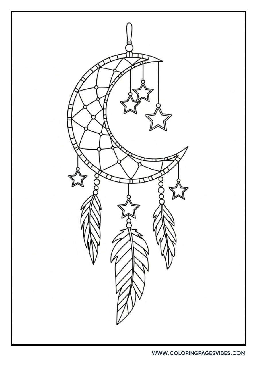 Easy Moon Dream Catcher