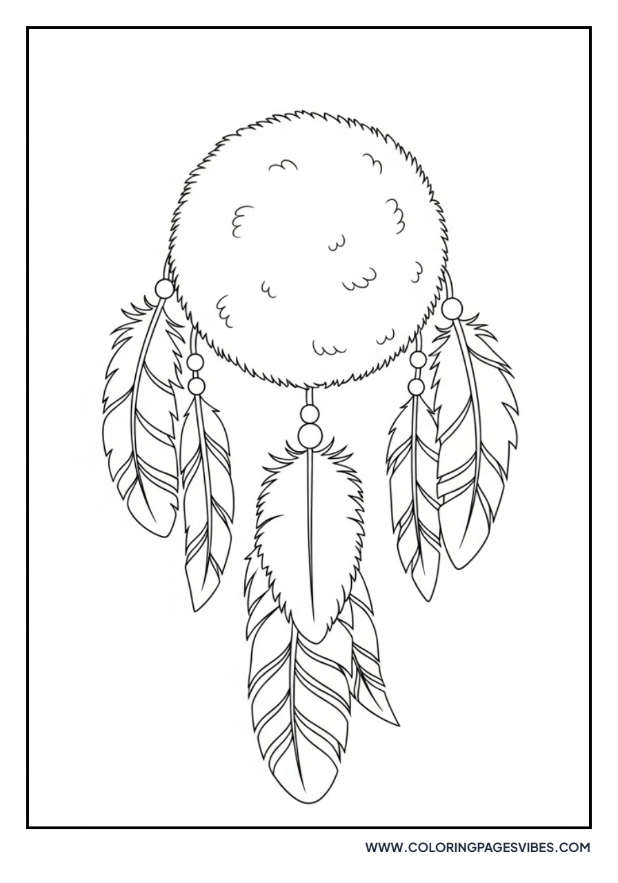 Fluffy Feather Dream Catcher