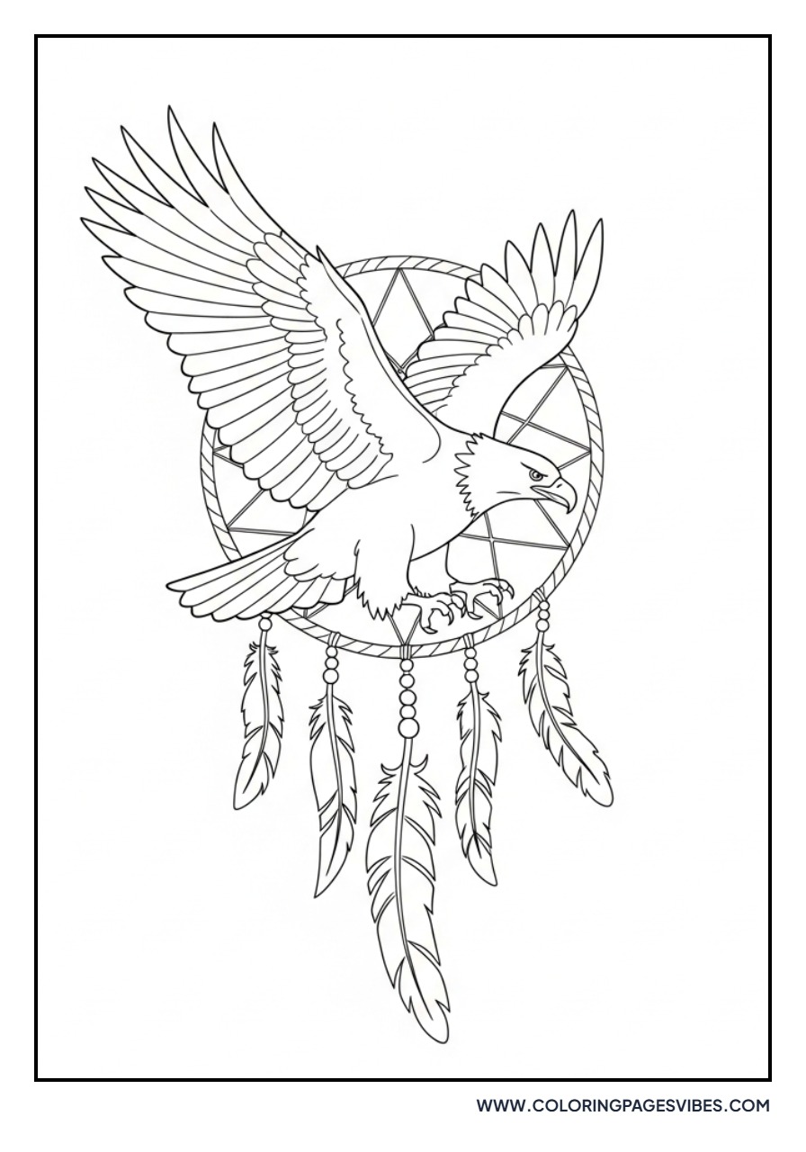 Flying Eagle Dream Catcher