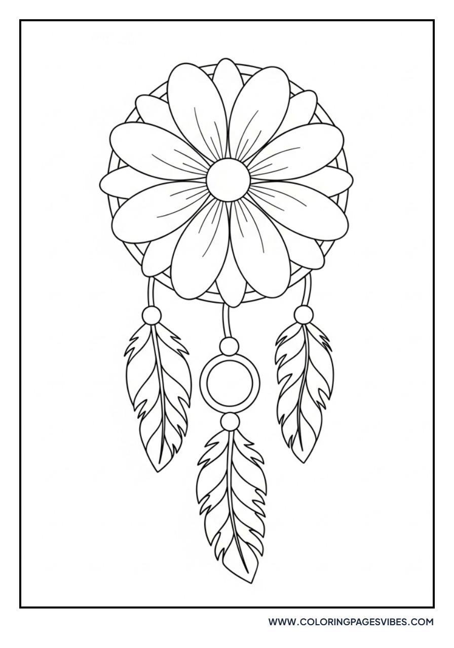 Happy Flower Dream Catcher
