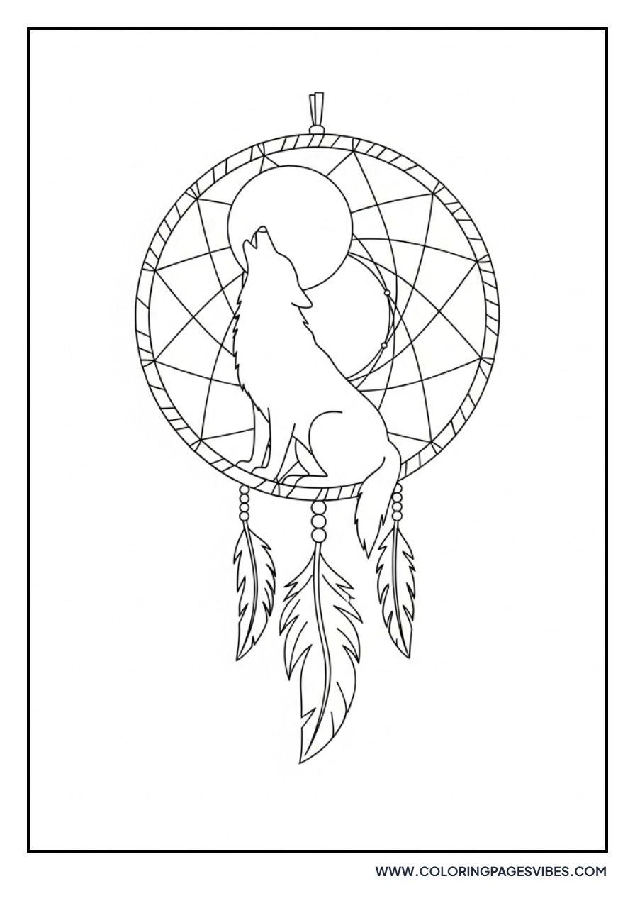 Howling Wolf Dream Catcher