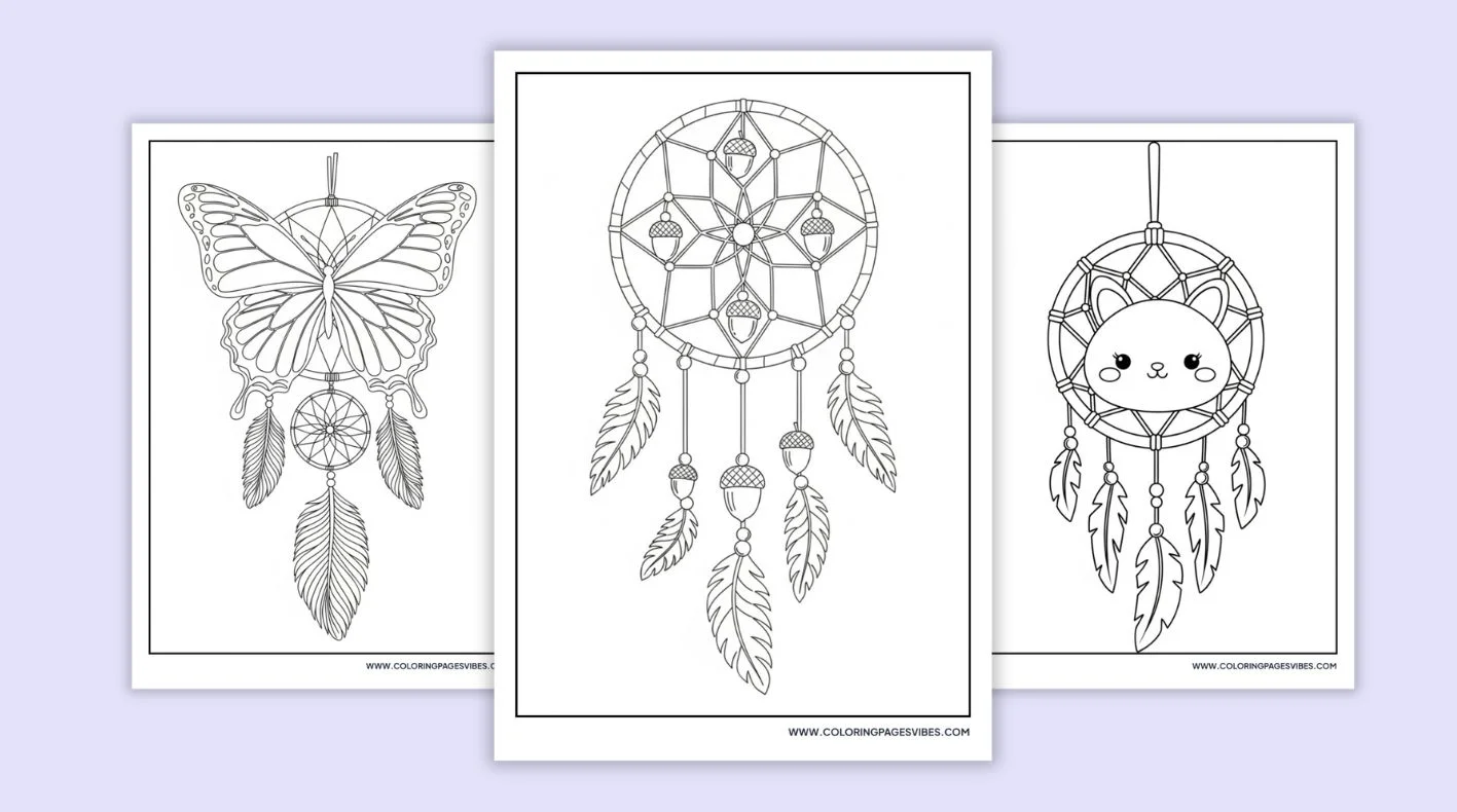 75+ Free Printable Dream Catcher Coloring Pages