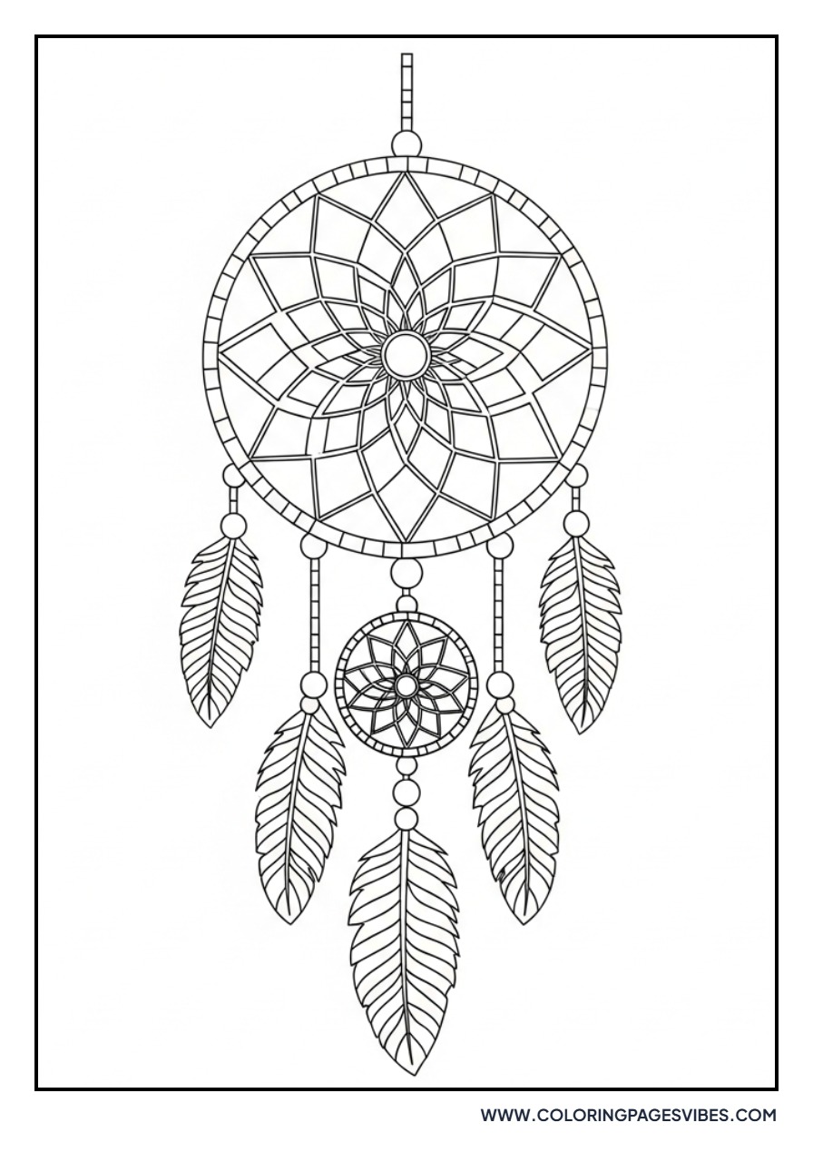 Mosaic Style Dream Catcher