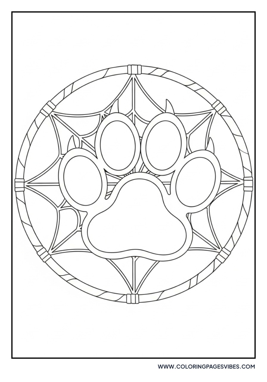 Paw Print Dream Catcher