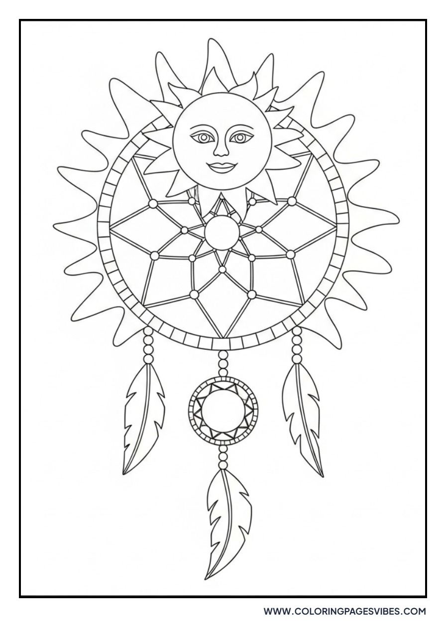 Simple Sun Dream Catcher