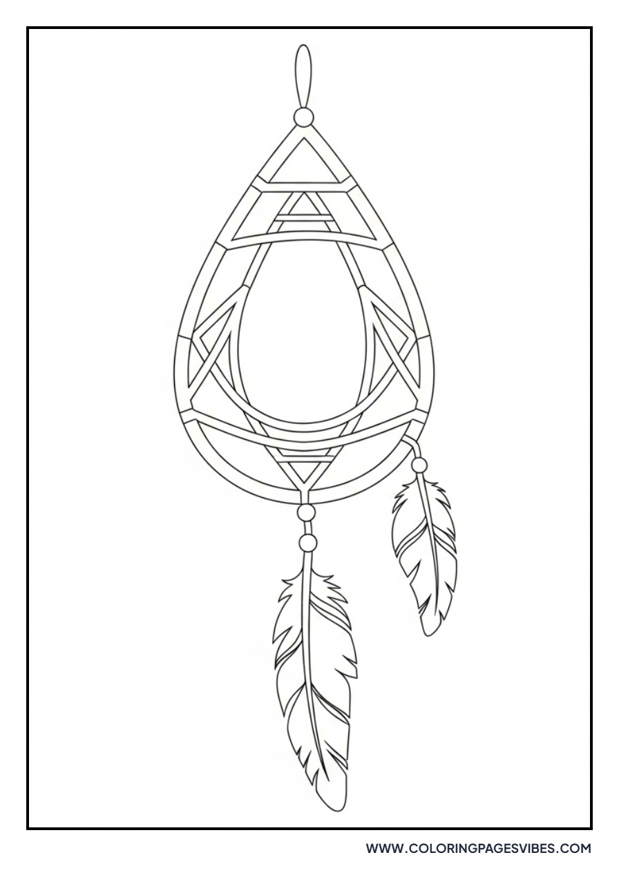 Simple Teardrop Dream Catcher