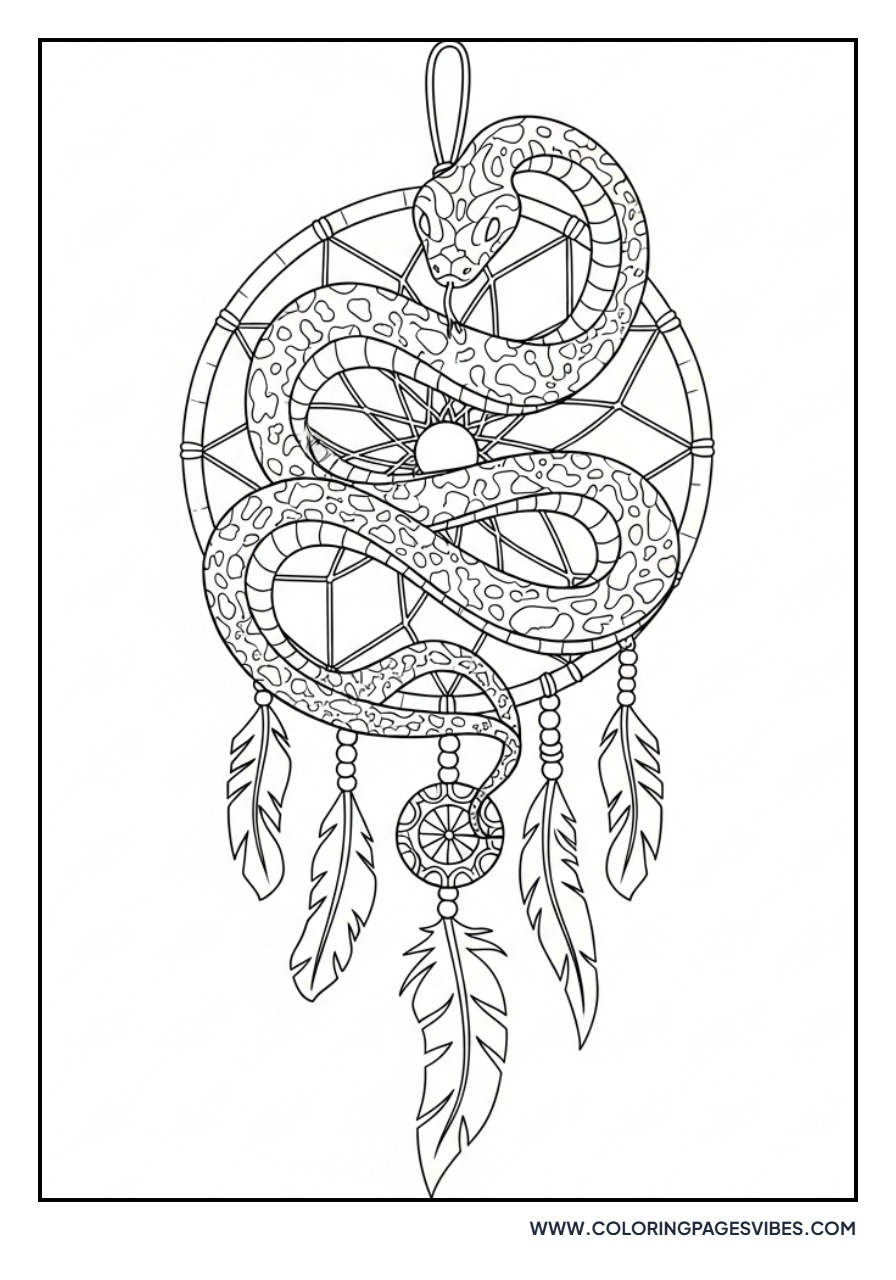 Snake Pattern Dream Catcher
