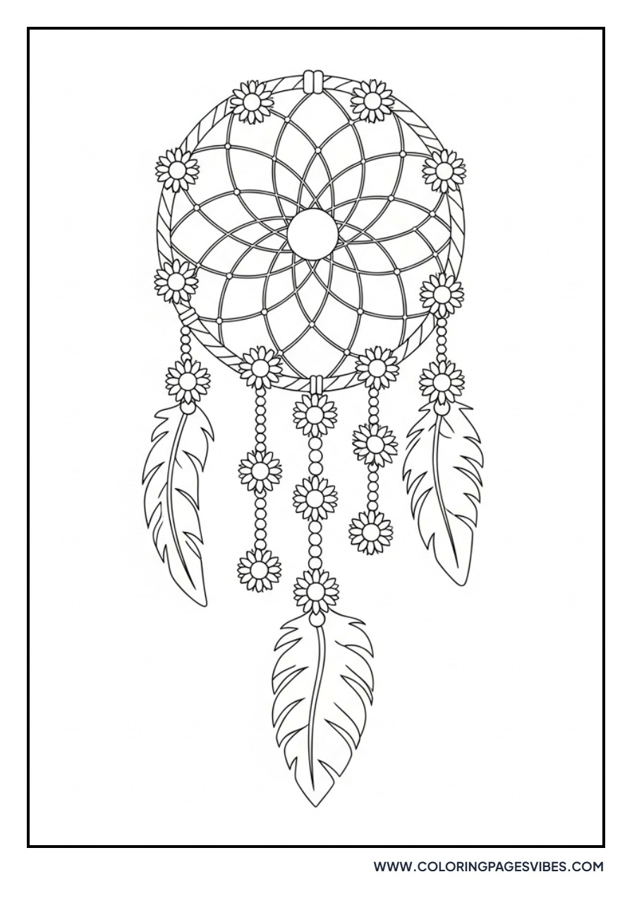 Sunflower Bead Dream Catcher