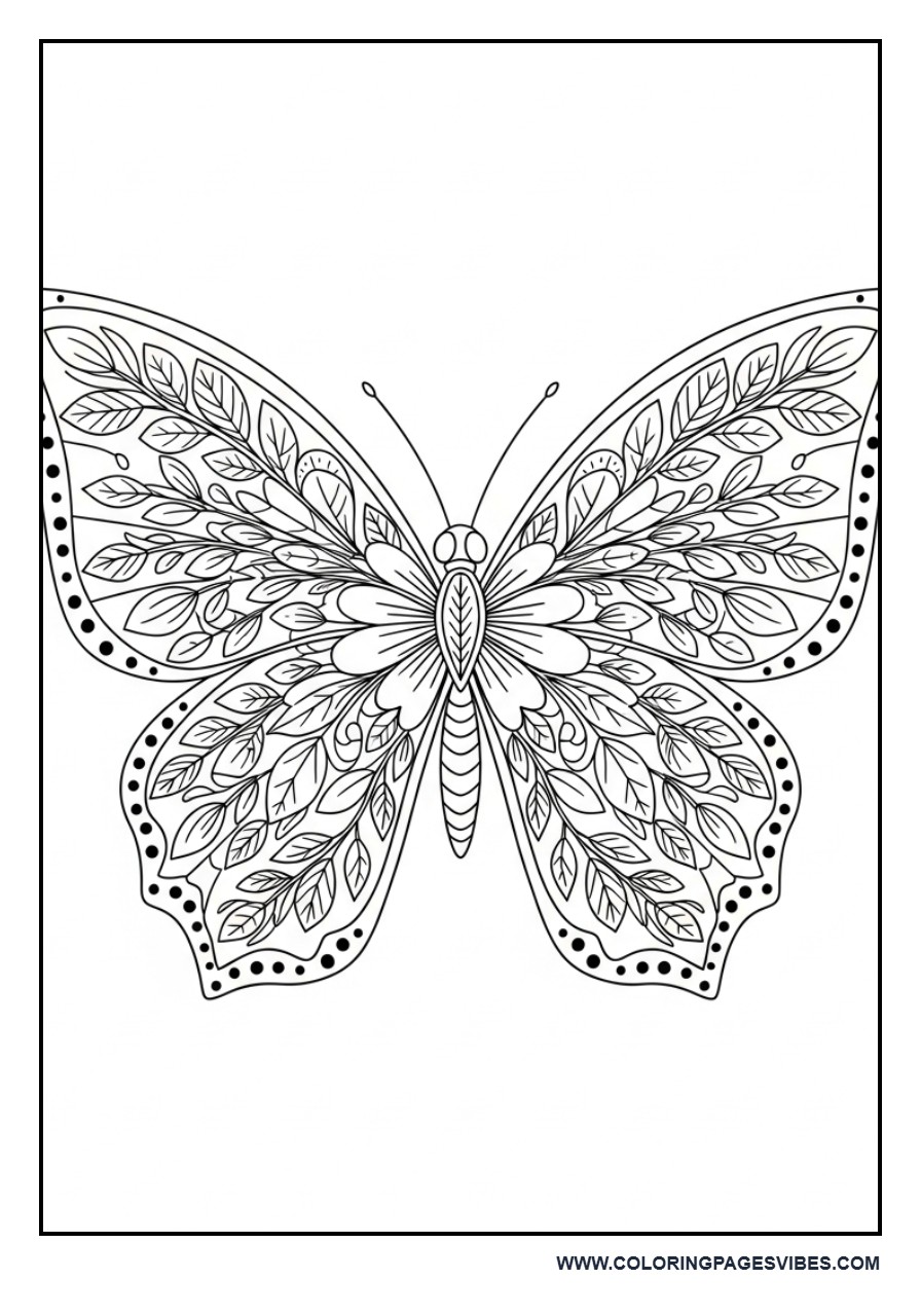 Butterfly Wings with Flowers