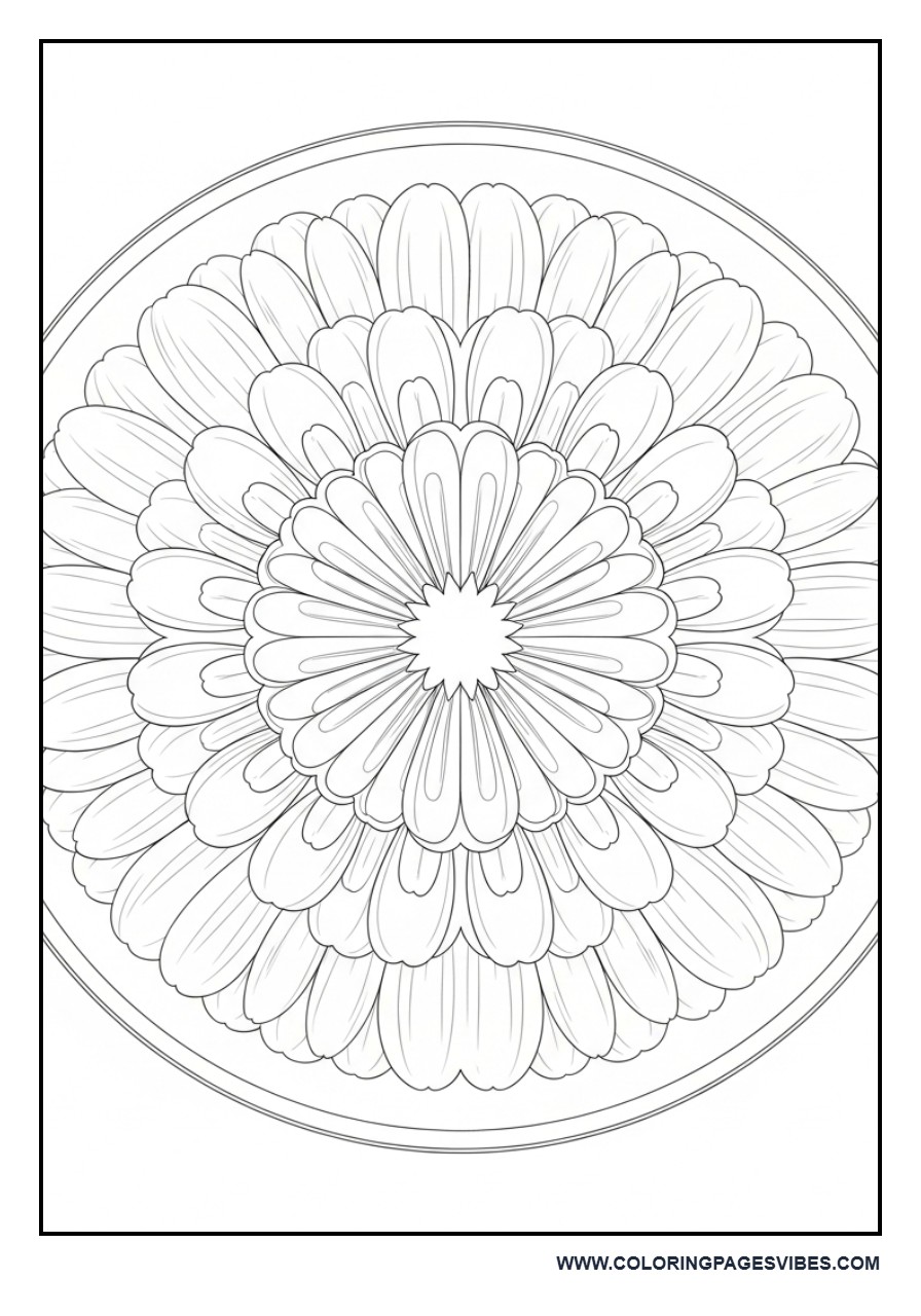 Daisy Mandala Circle