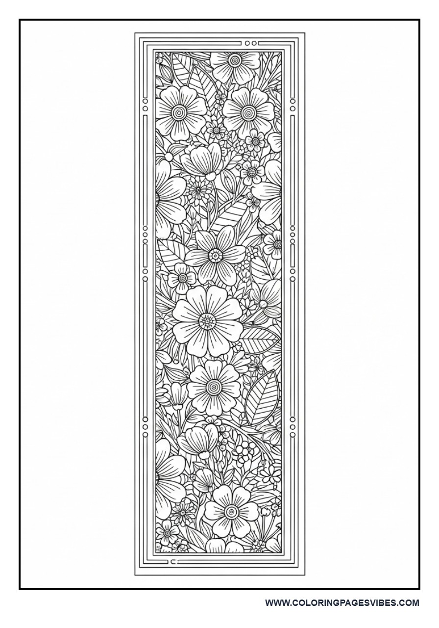 Floral Bookmark Design
