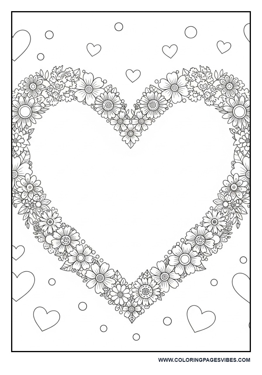 Floral Heart Frame