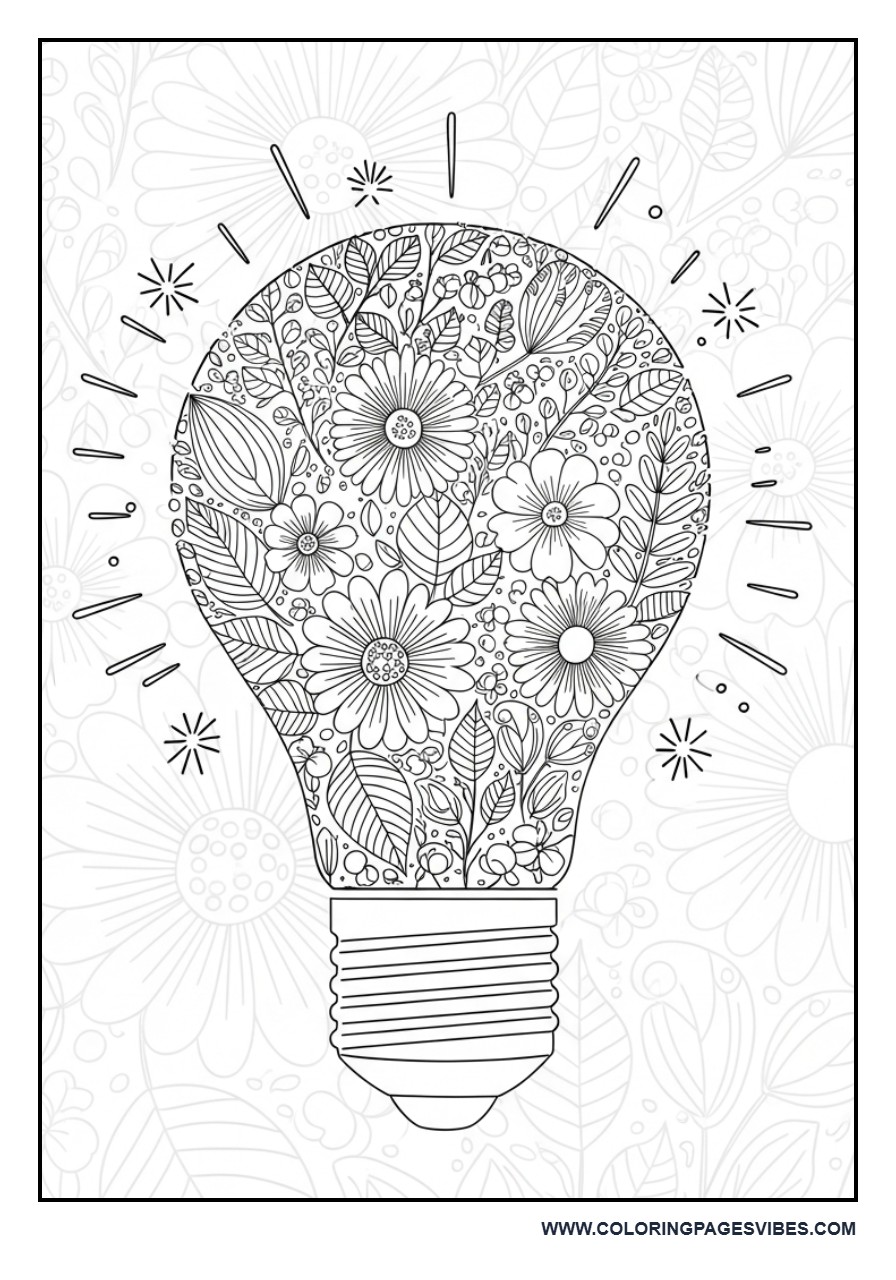 Floral Light Bulb Idea