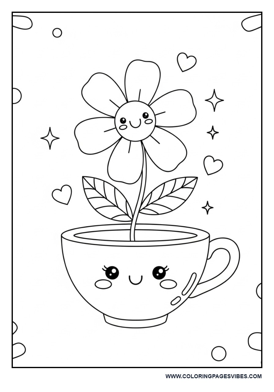 Flower in Cup Character