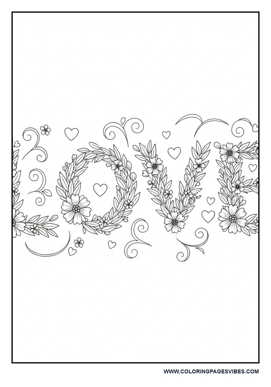 Flower Letters Word Art