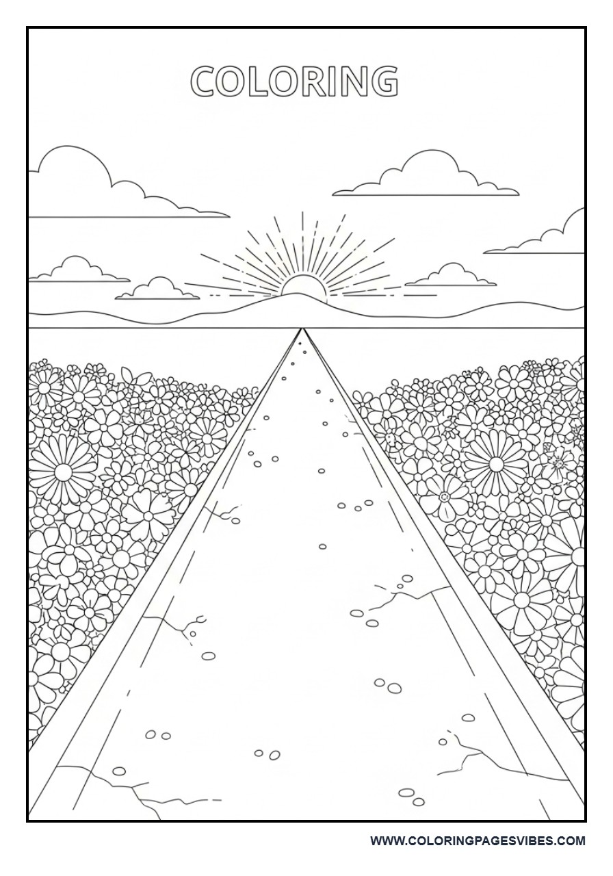 Flower Path Landscape