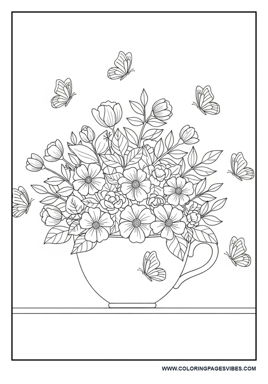 Flower Teacup Garden