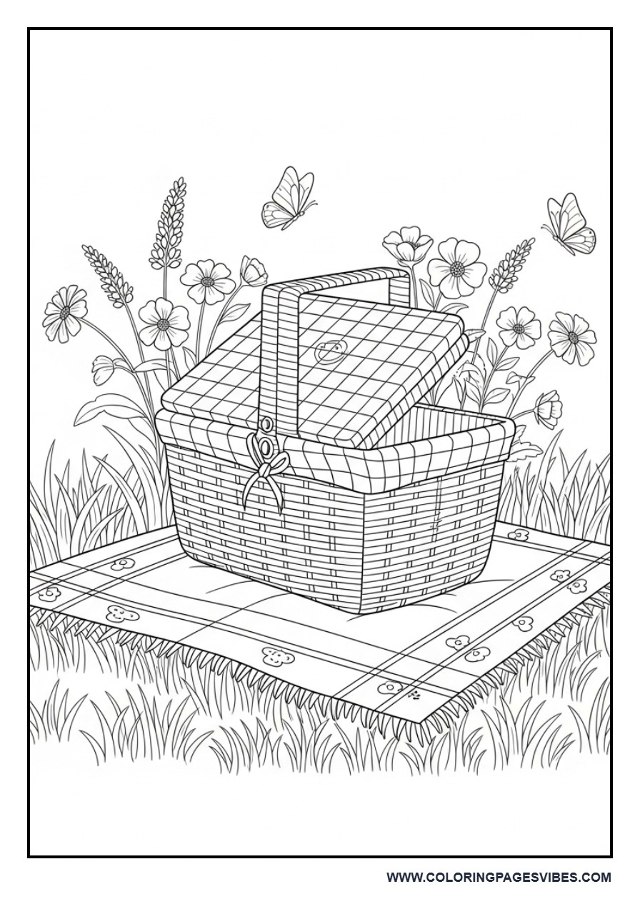 Garden Picnic with Flowers