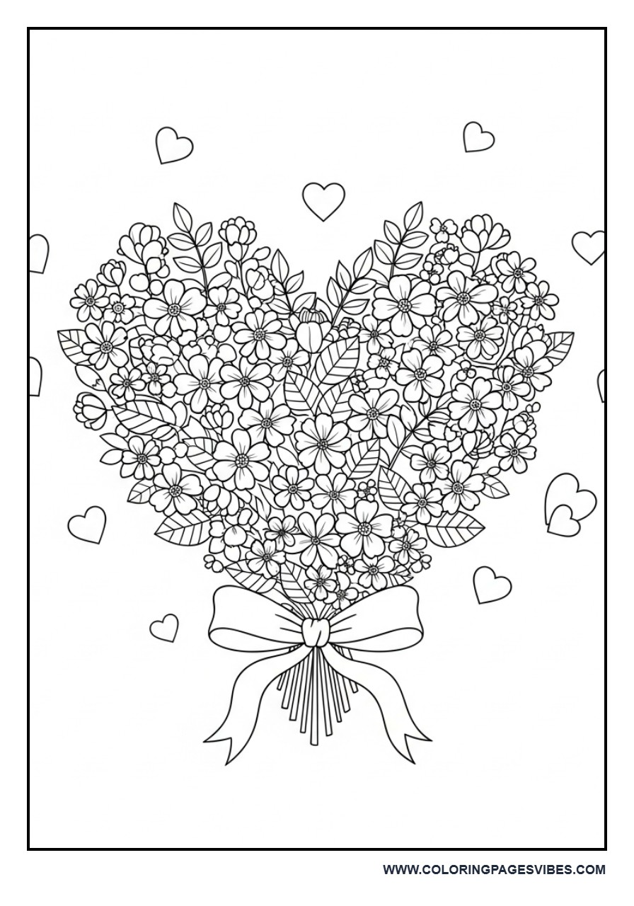 Heart-Shaped Floral Bouquet