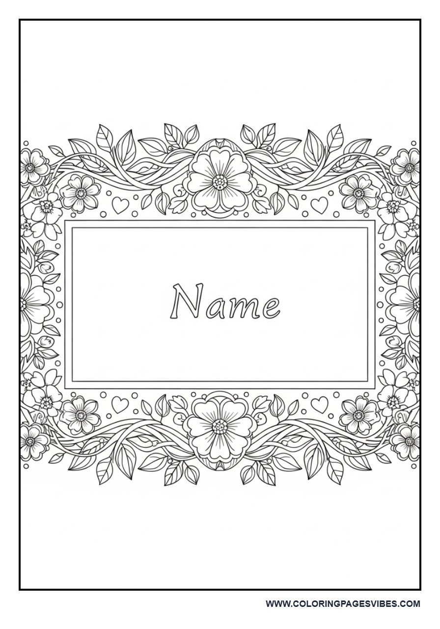 Name Frame Floral Design
