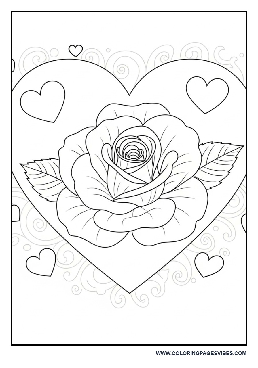 Valentine Rose with Heart