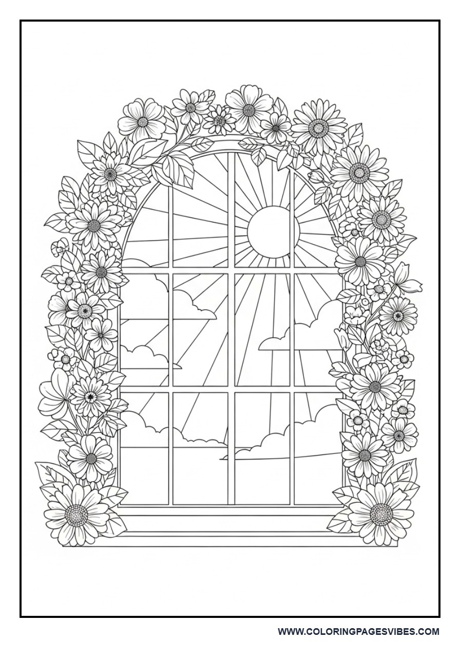 Window with Flower View