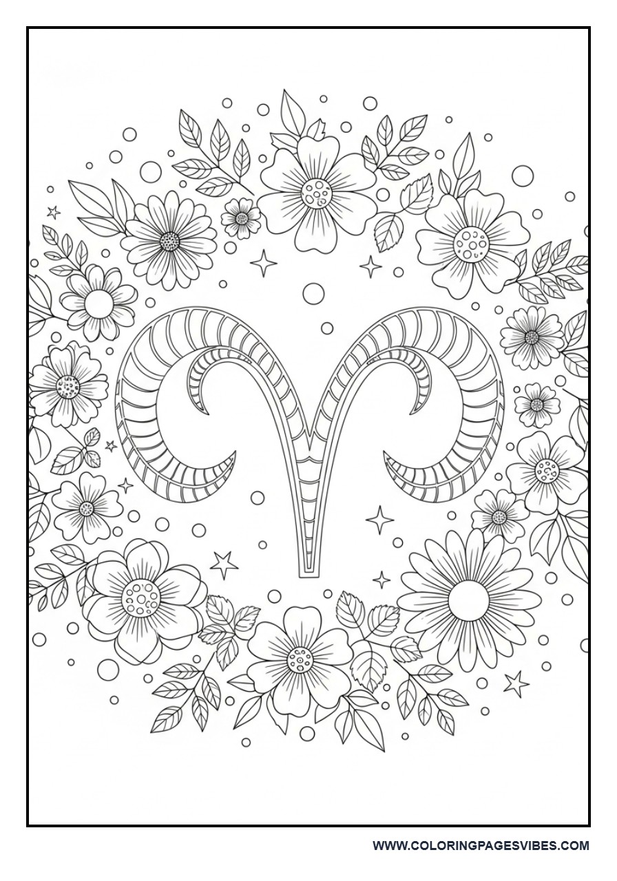 Zodiac Floral Design