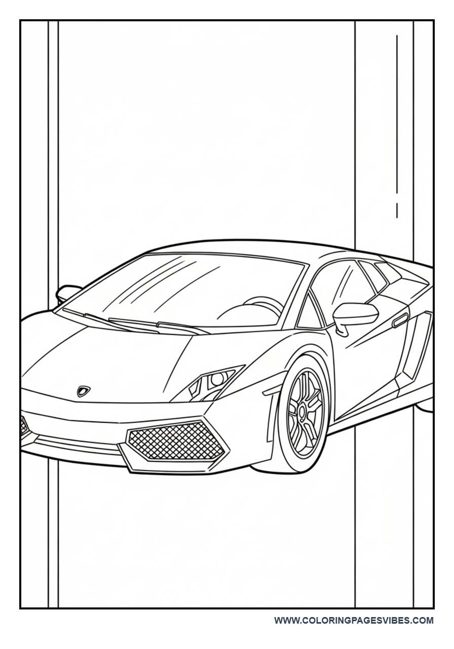Cute Cartoon Lamborghini