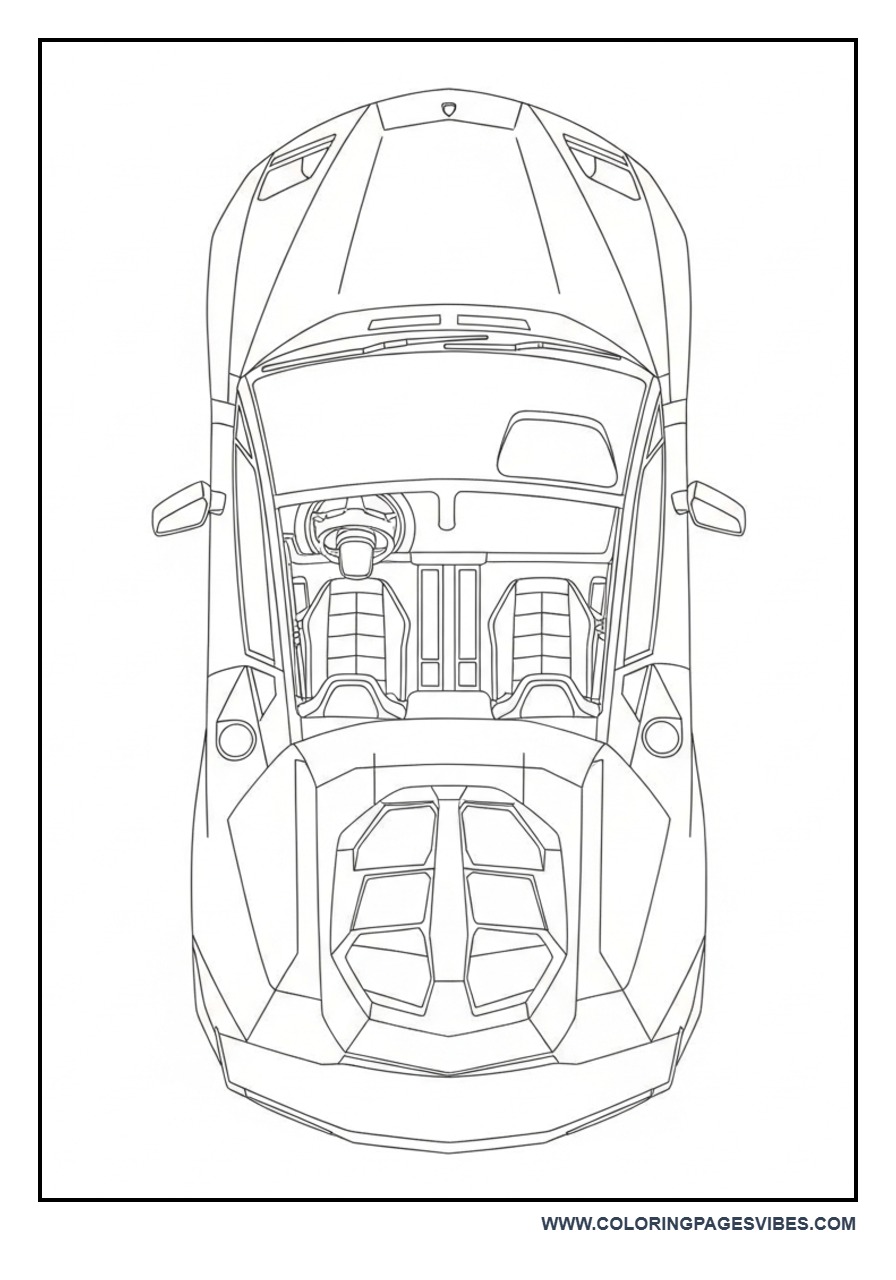 Easy Lamborghini Top View