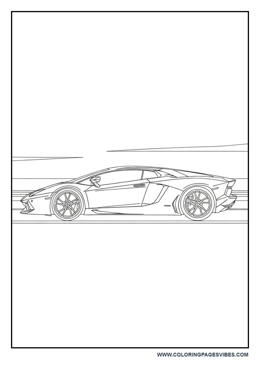 Lamborghini Aventador on Road