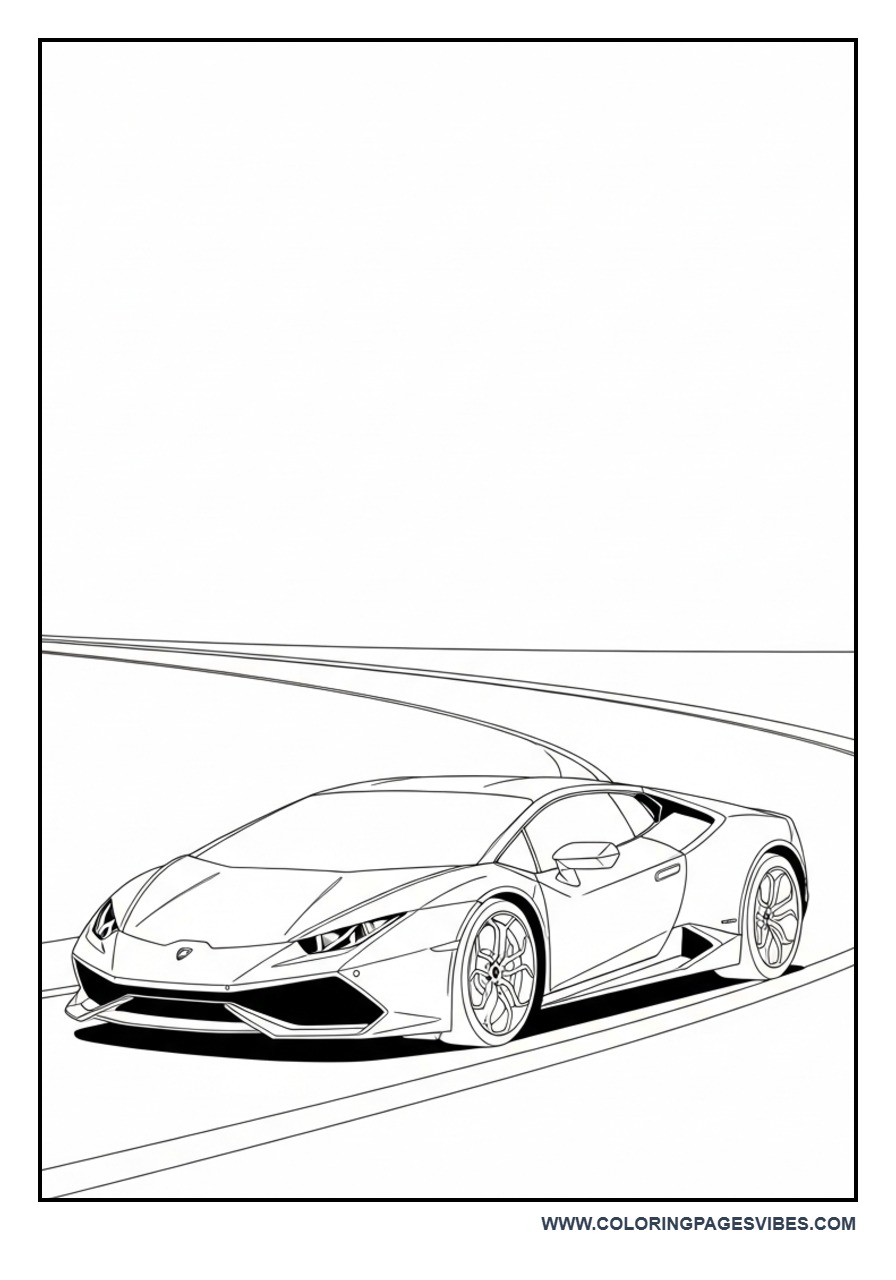 Lamborghini Huracan on Curved Road