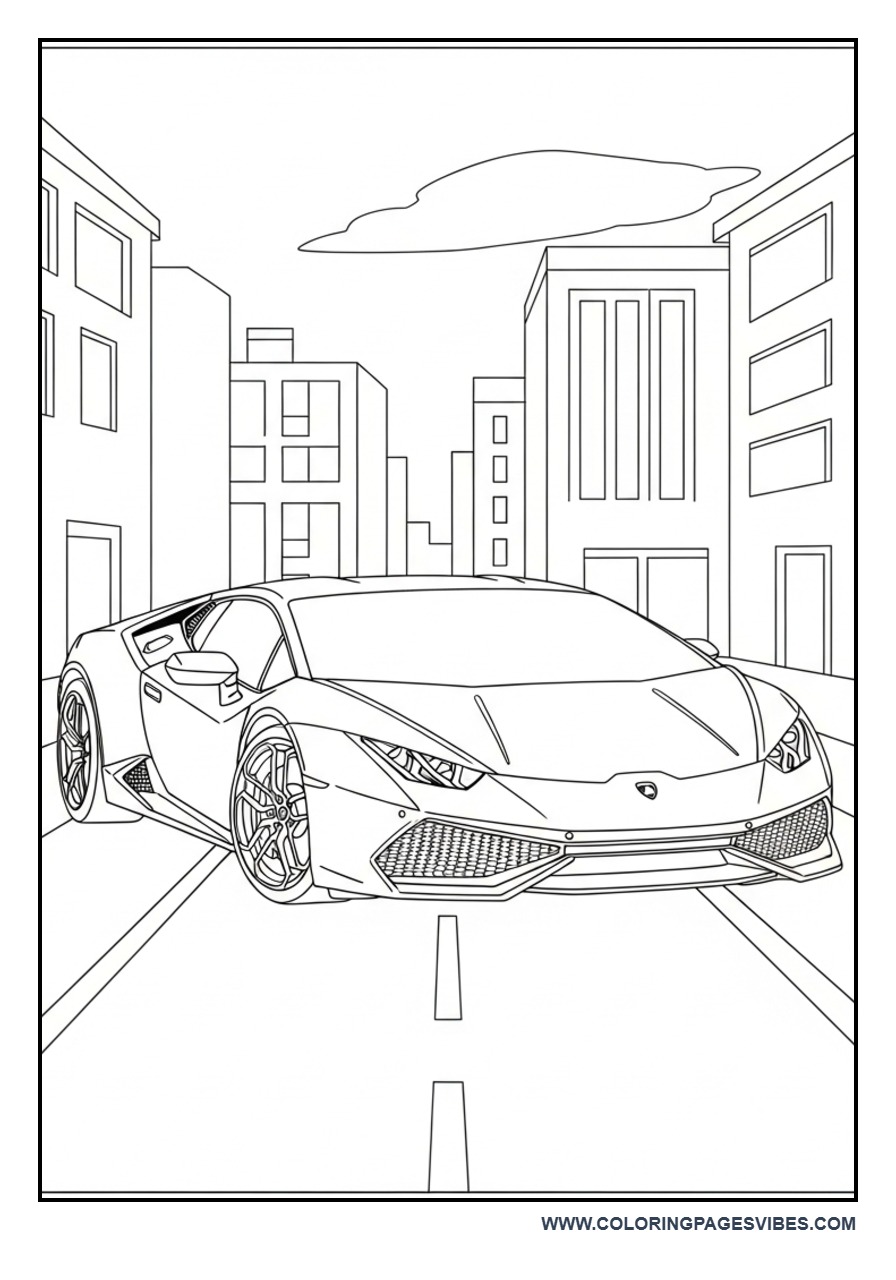 Lamborghini in City Street