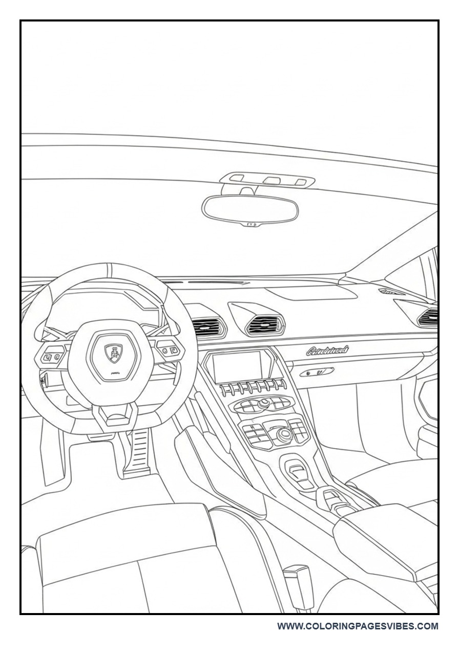 Lamborghini Interior Simple Detail