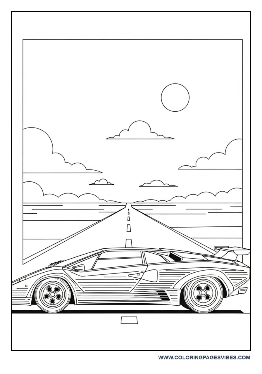 Lamborghini on Simple Road