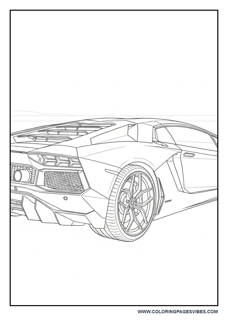 Lamborghini Rear Angle Detailed View