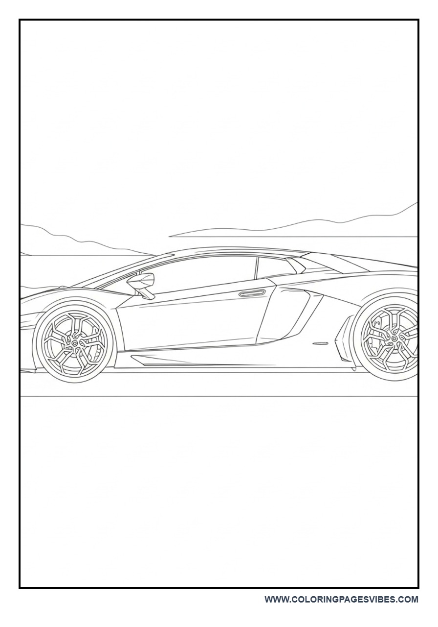 Lamborghini Side Profile Clean Scene