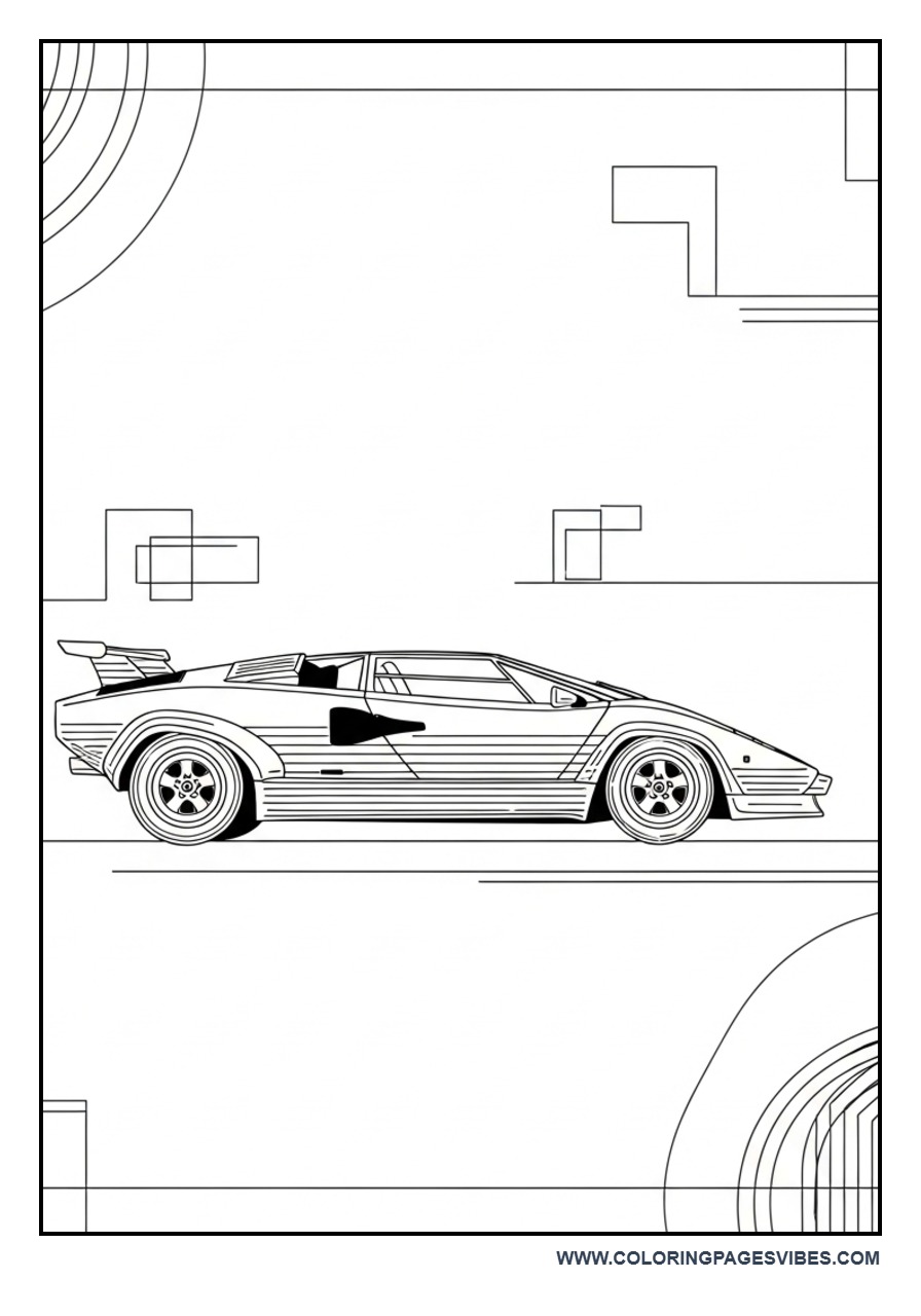 Lamborghini Supercar Poster Style