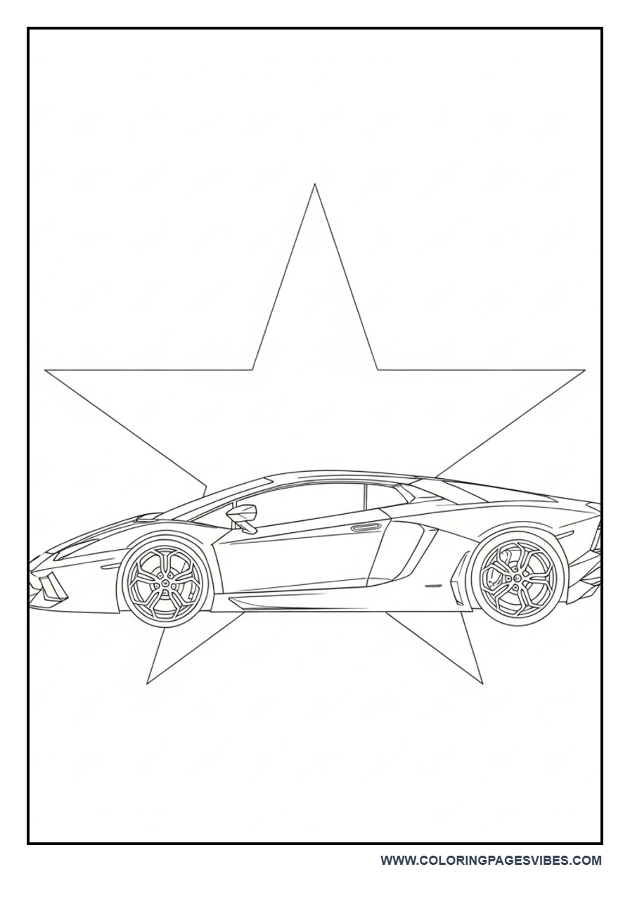 Lamborghini with Big Star Highlight
