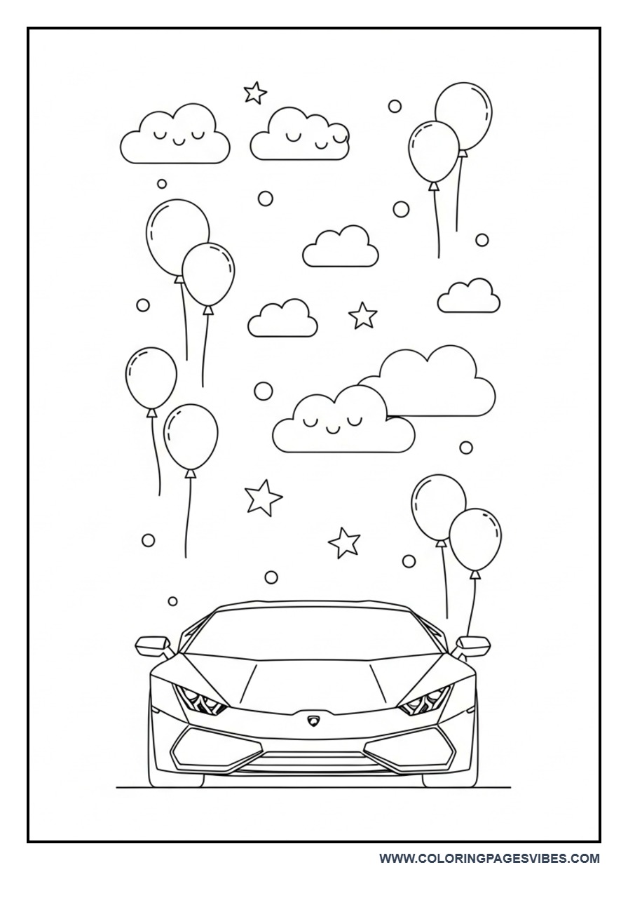 Lamborghini with Kids Fun Scene