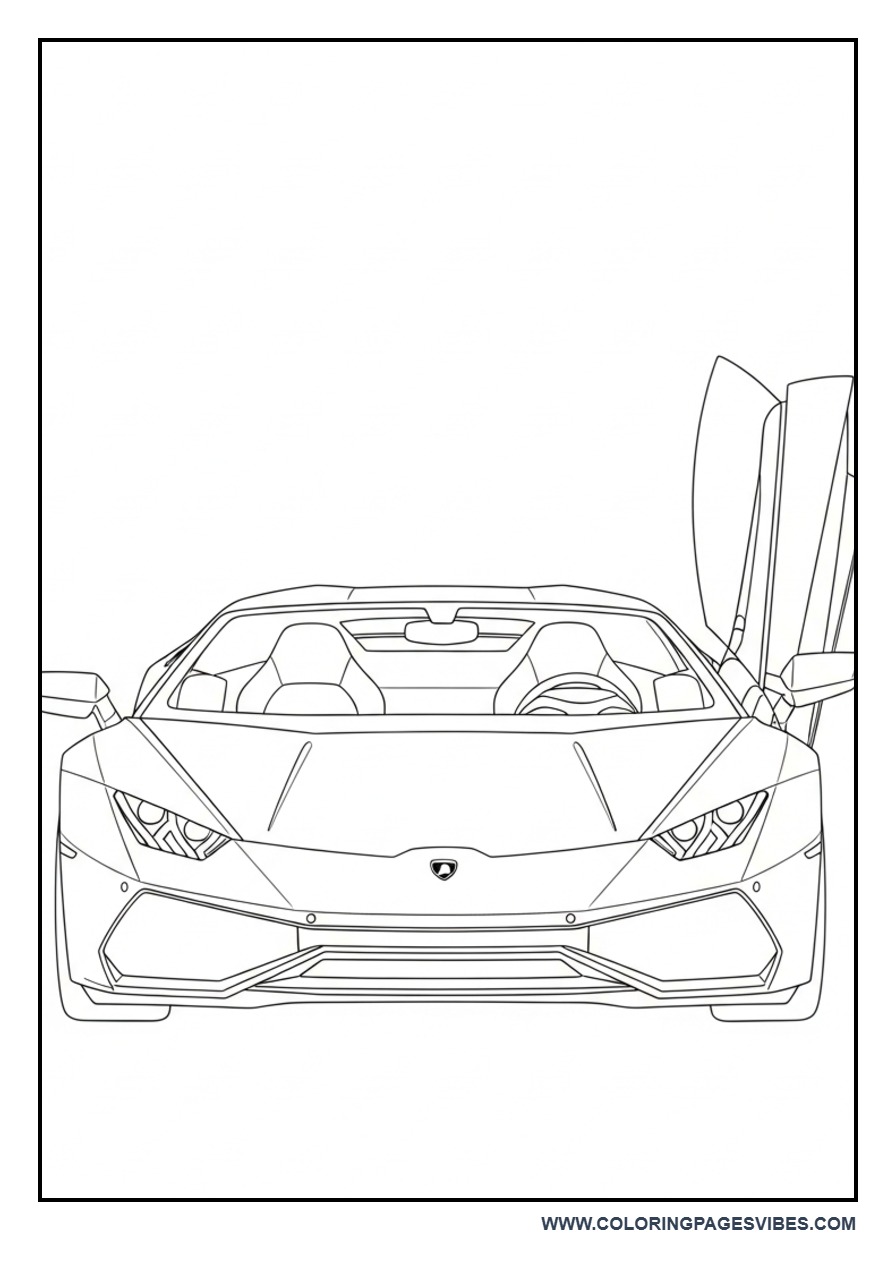 Lamborghini with Open Door