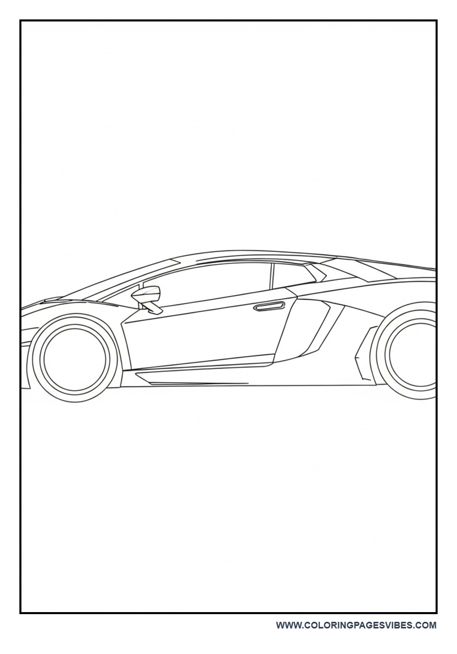 Side View Easy Lamborghini