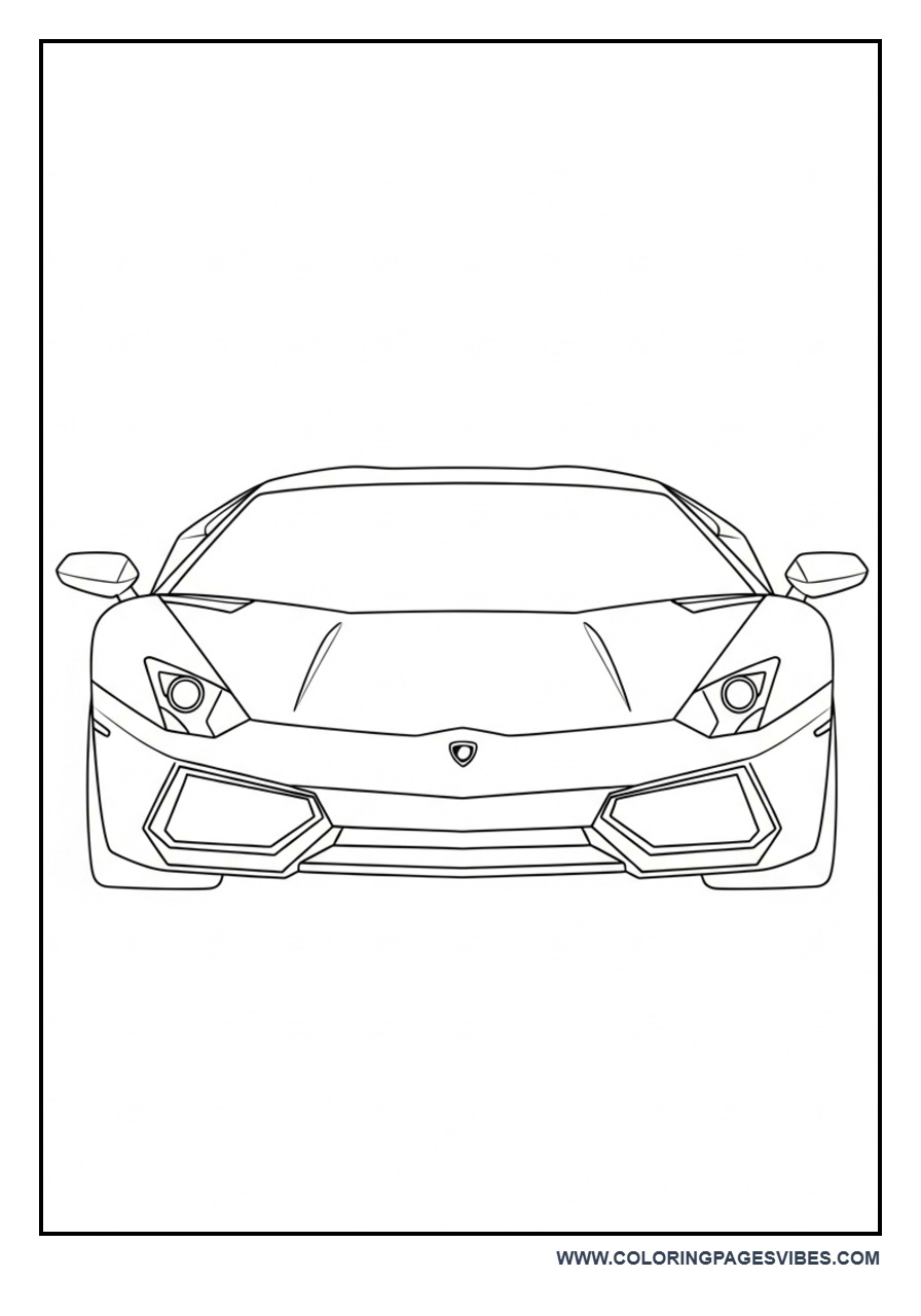 Simple Front View Lamborghini