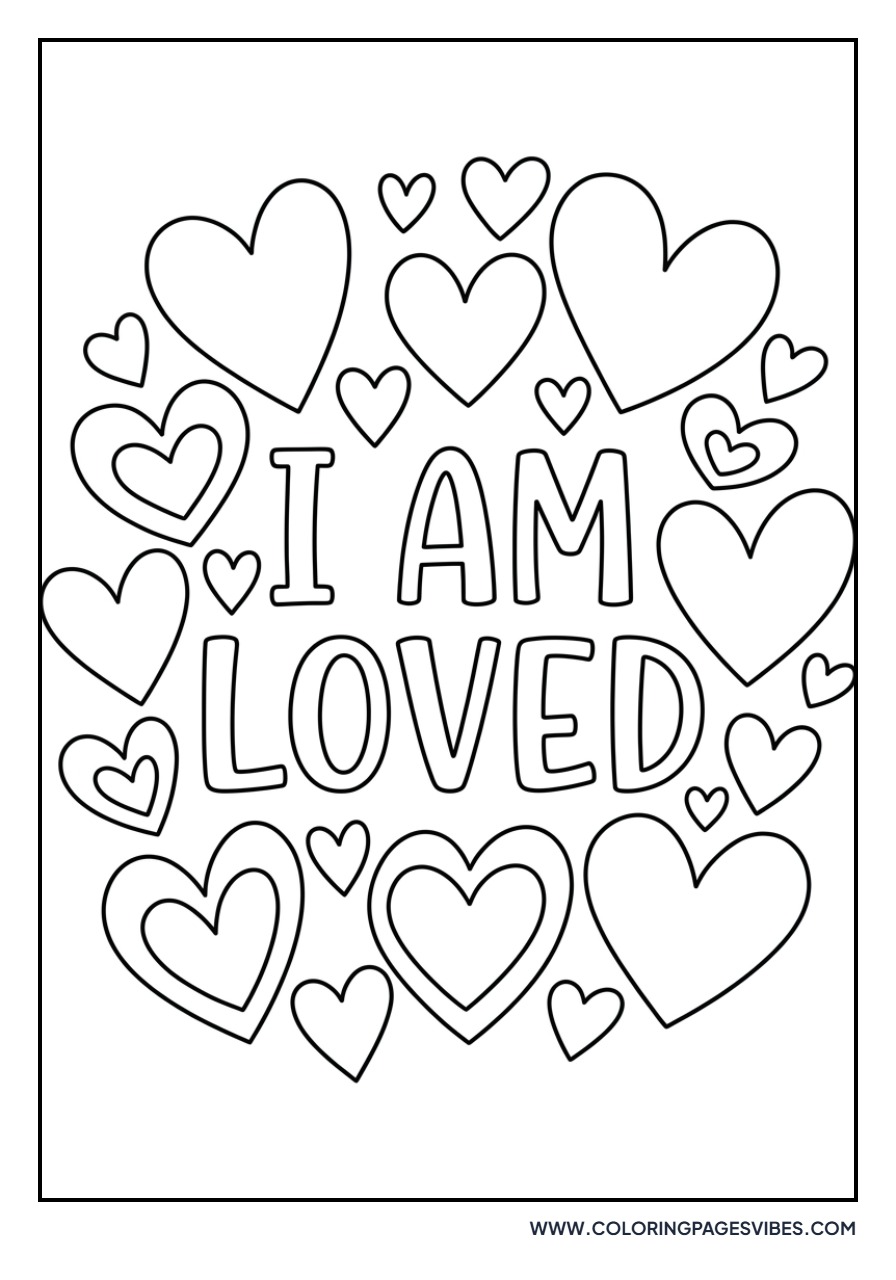 I Am Loved Heart Pattern