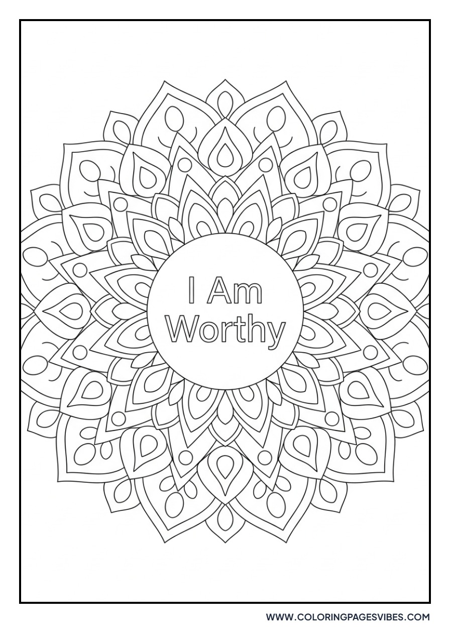 I Am Worthy Mandala