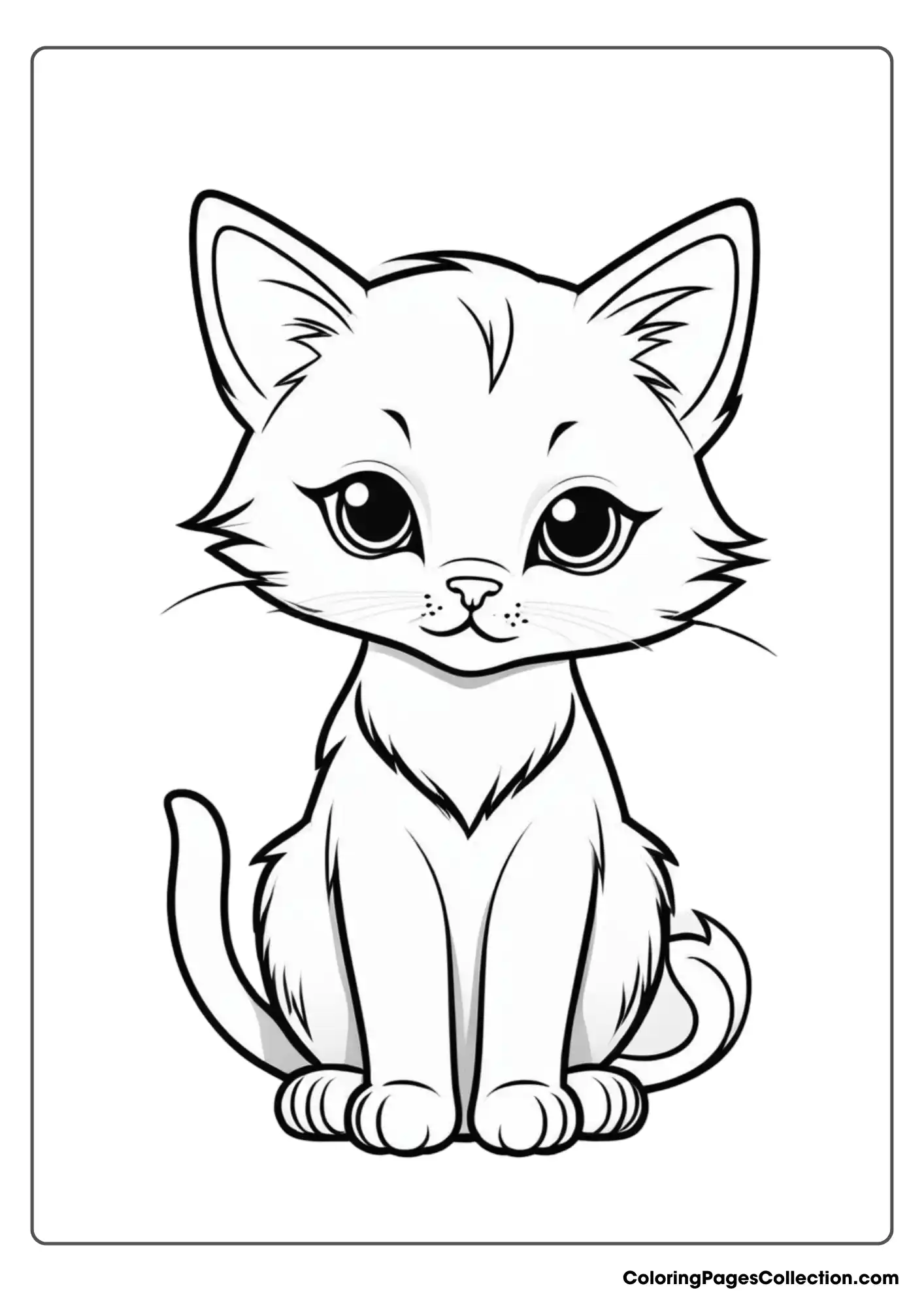Coloring pages for teens, Cute Kitten