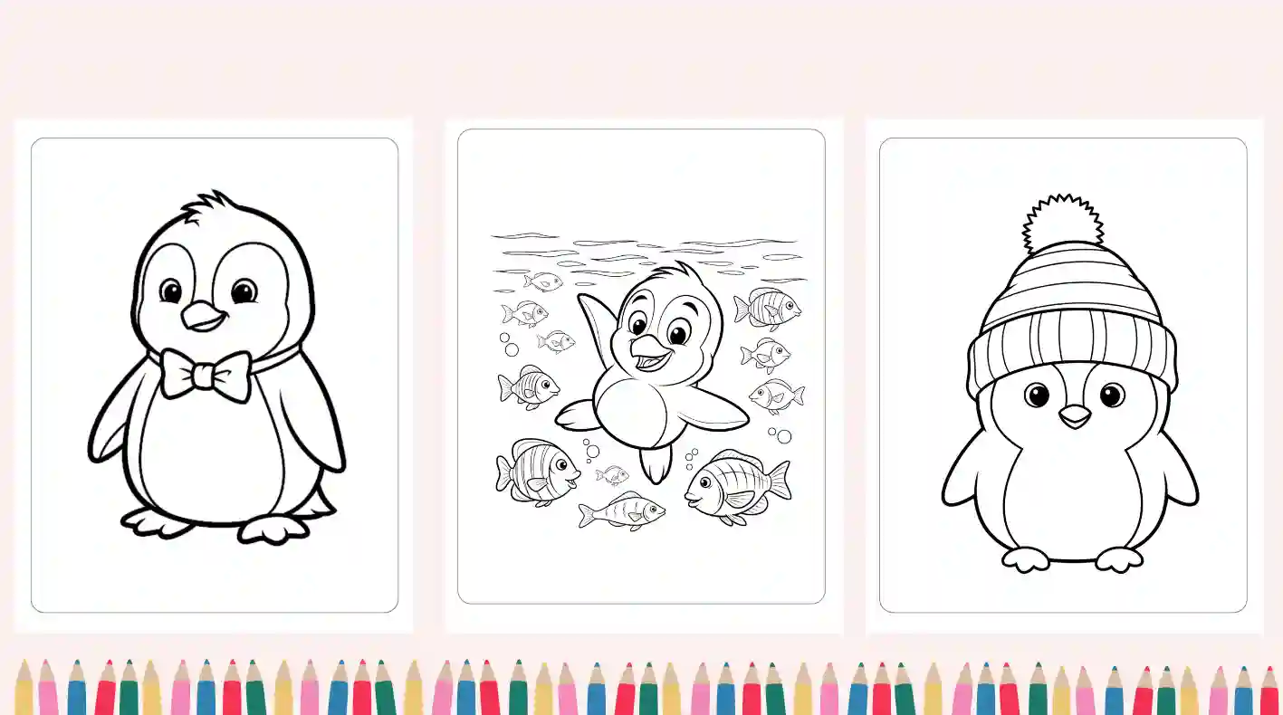 penguin coloring pages