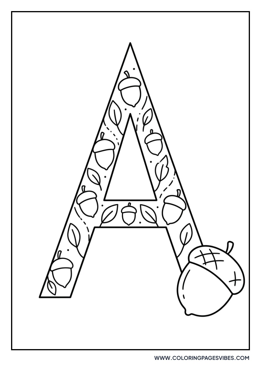 Acorn Alphabet 'A'