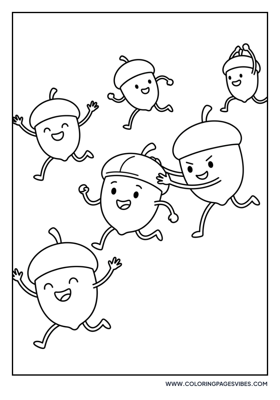 Acorn Characters Playing