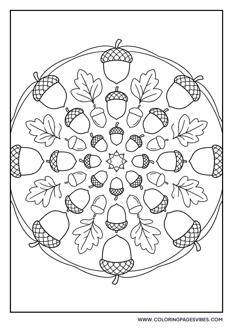 Acorn Mandalas for Kids